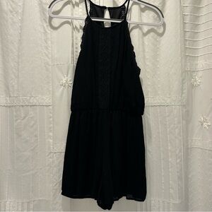 Miami Black High-Neck Romper